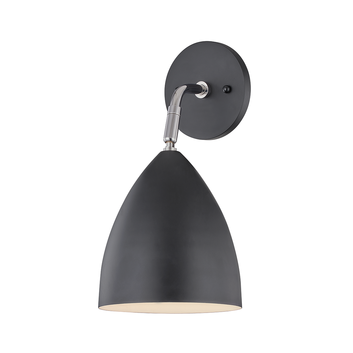 Gia 1 Light Wall Sconce-Mitzi-HVL-H308101-PN/BK-Outdoor Wall SconcesPolished Nickel / Black-2-France and Son