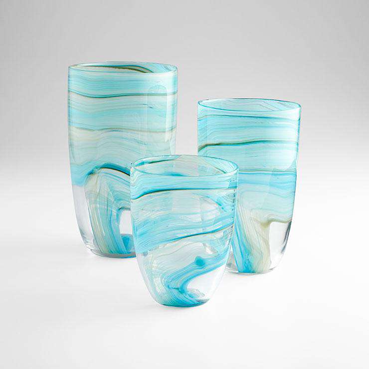 Small Sky Swirl Vase-Cyan Design-CYAN-09451-Decor-2-France and Son