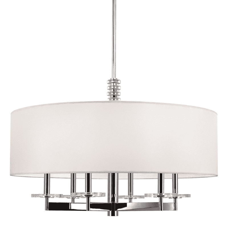 Chelsea 6 Light Chandelier-Hudson Valley-HVL-8830-PN-ChandeliersPolished Nickel-2-France and Son