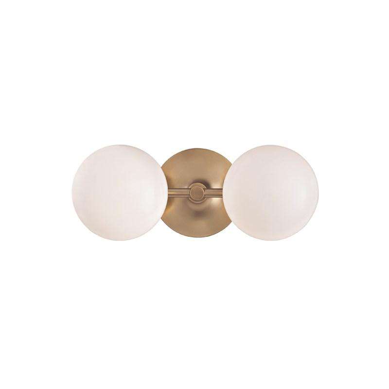 Fleming 2 Light Bath Bracket-Hudson Valley-HVL-4742-AGB-Bathroom LightingAged Brass-1-France and Son