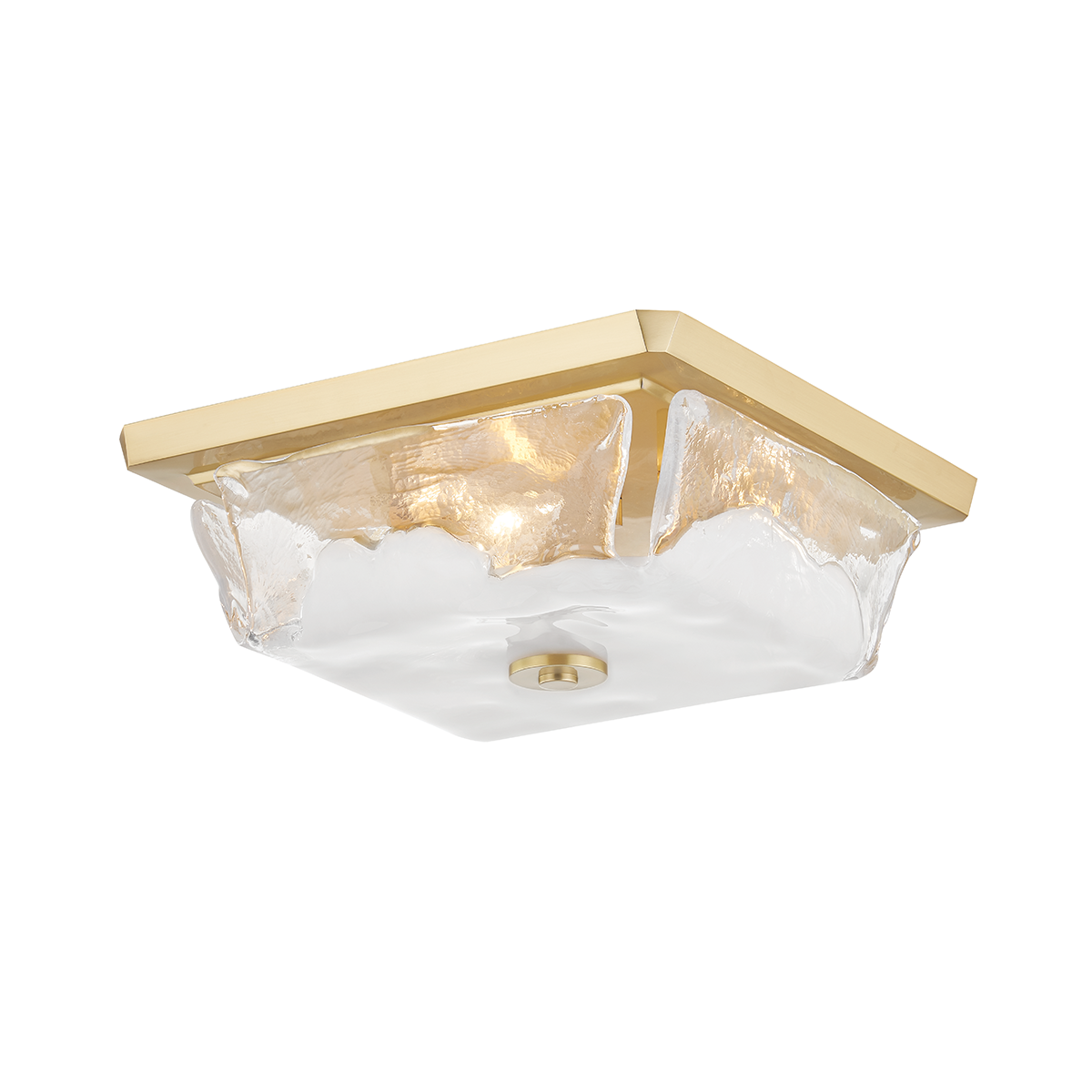 Hines 3 Light Flush Mount-Hudson Valley-HVL-4710-AGB-Flush MountsAged Brass-1-France and Son