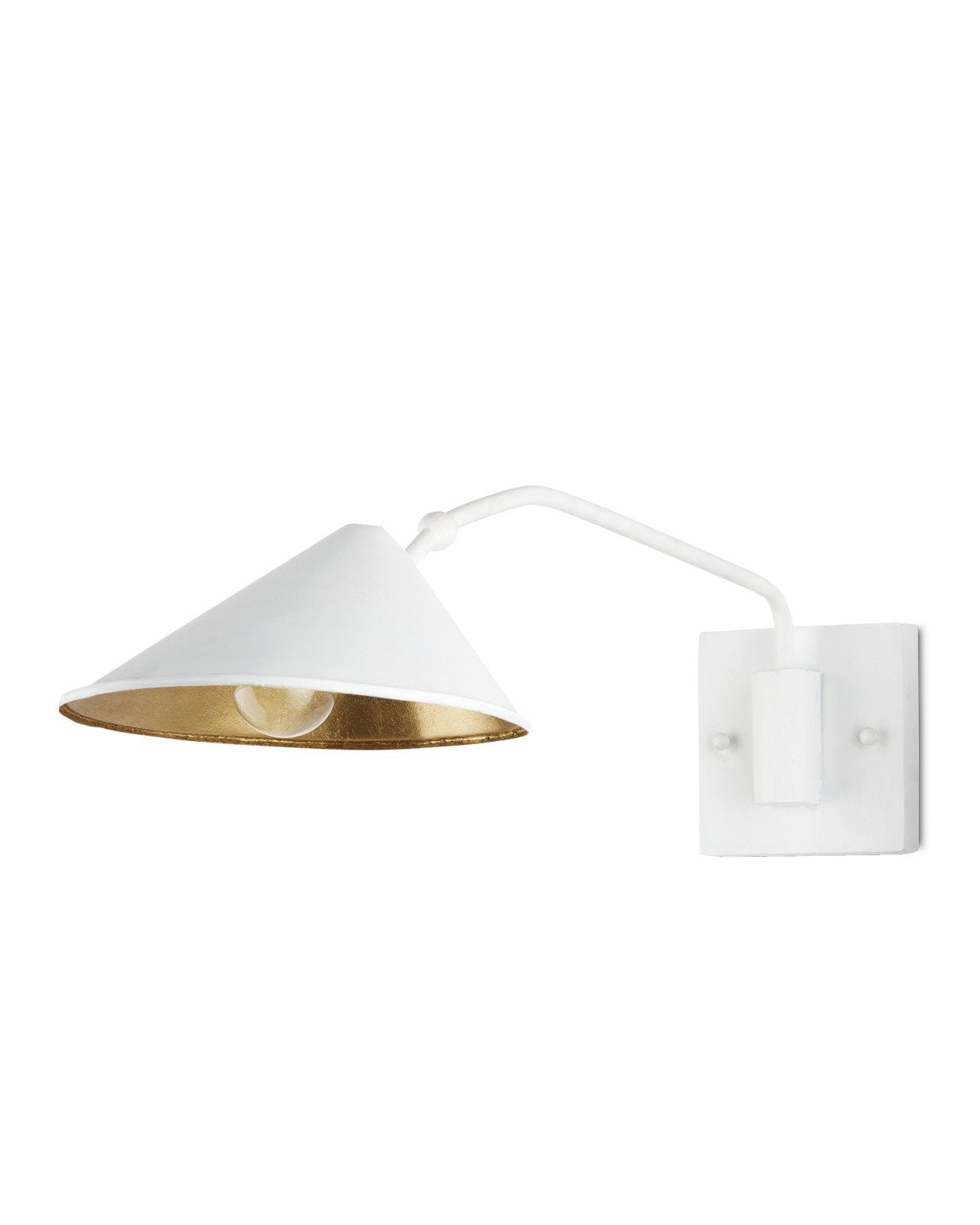 Serpa White Single Swing-Arm Wall Sconce