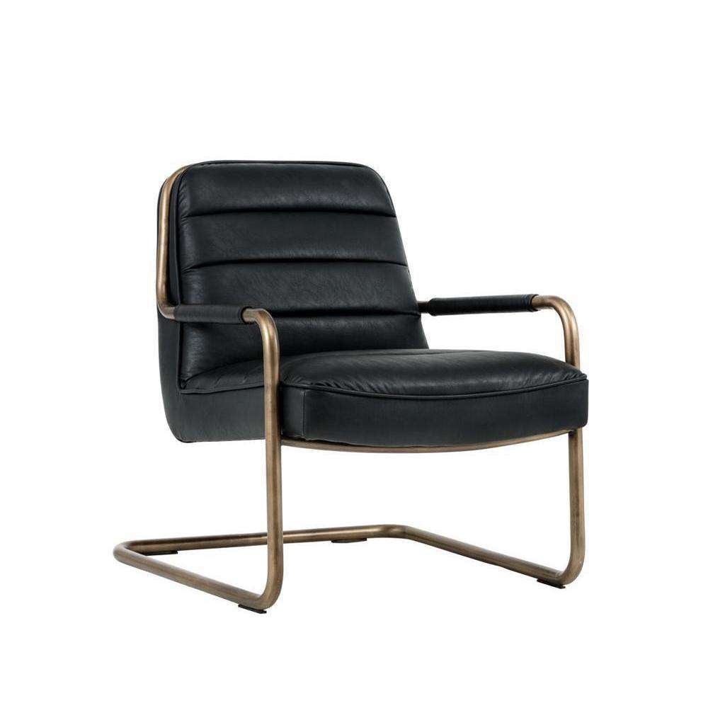 Lincoln Lounge Chair - Rustic Bronze - Vintage Black-Sunpan-SUNPAN-102583-Lounge Chairs-1-France and Son