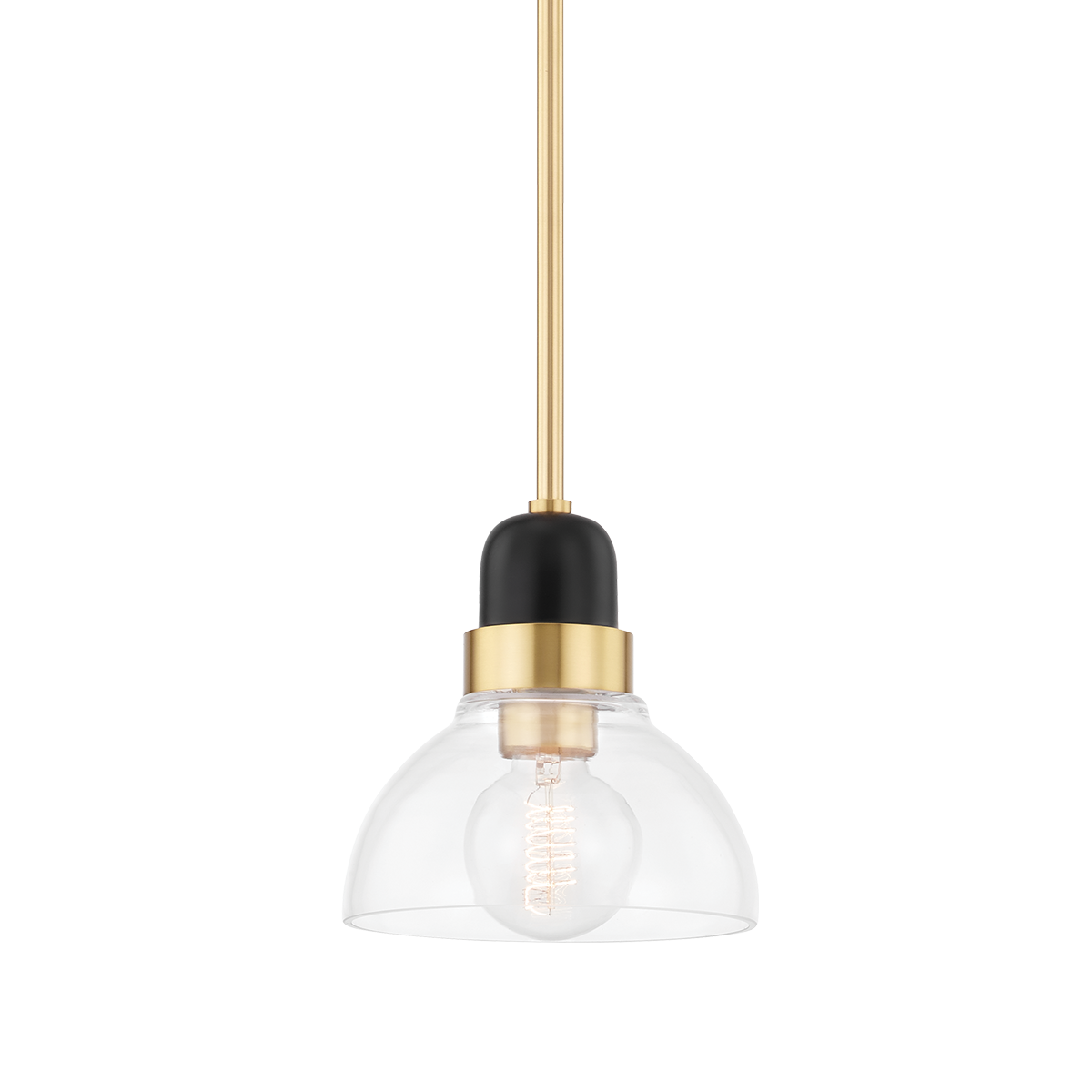 Camile 1 Light Pendant-Mitzi-HVL-H482701S-AGB-PendantsAged Brass-Small-3-France and Son
