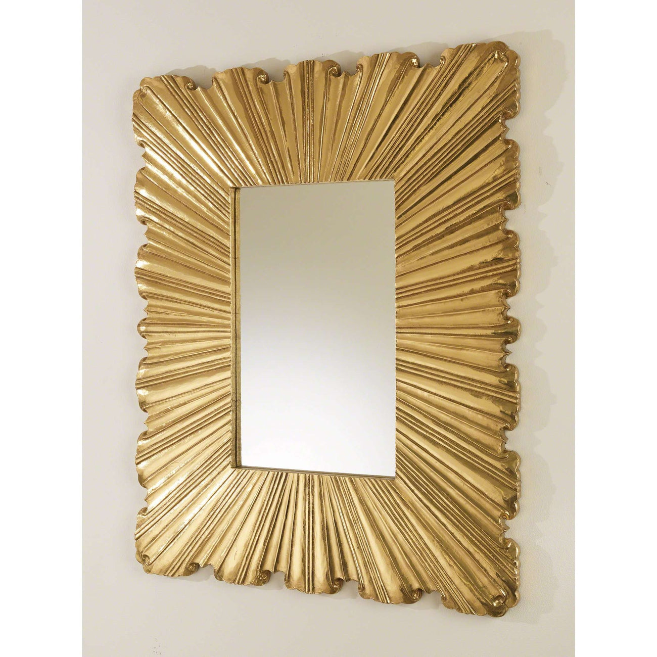 Linen Fold Mirror - Brass-Global Views-GVSA-9.92167-Mirrors-1-France and Son
