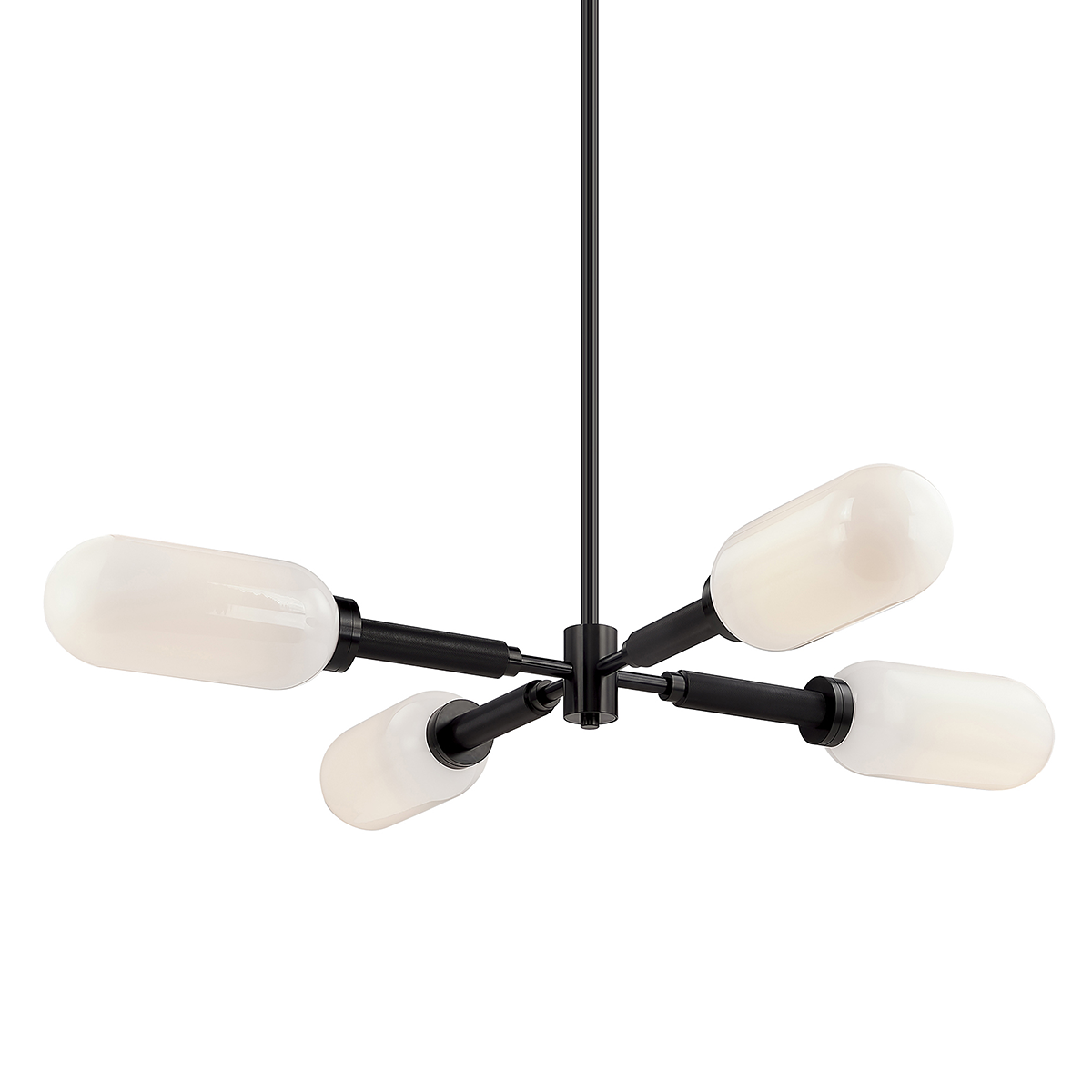 Annex 4 Light Chandelier Anodized Black-Troy Lighting-TROY-F7355-Chandeliers-1-France and Son