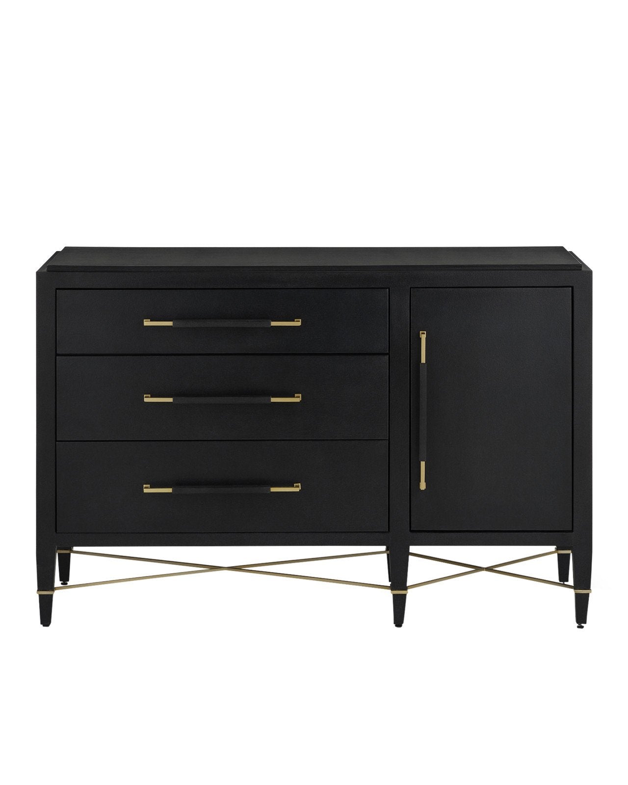 Verona Black Three-Drawer Chest