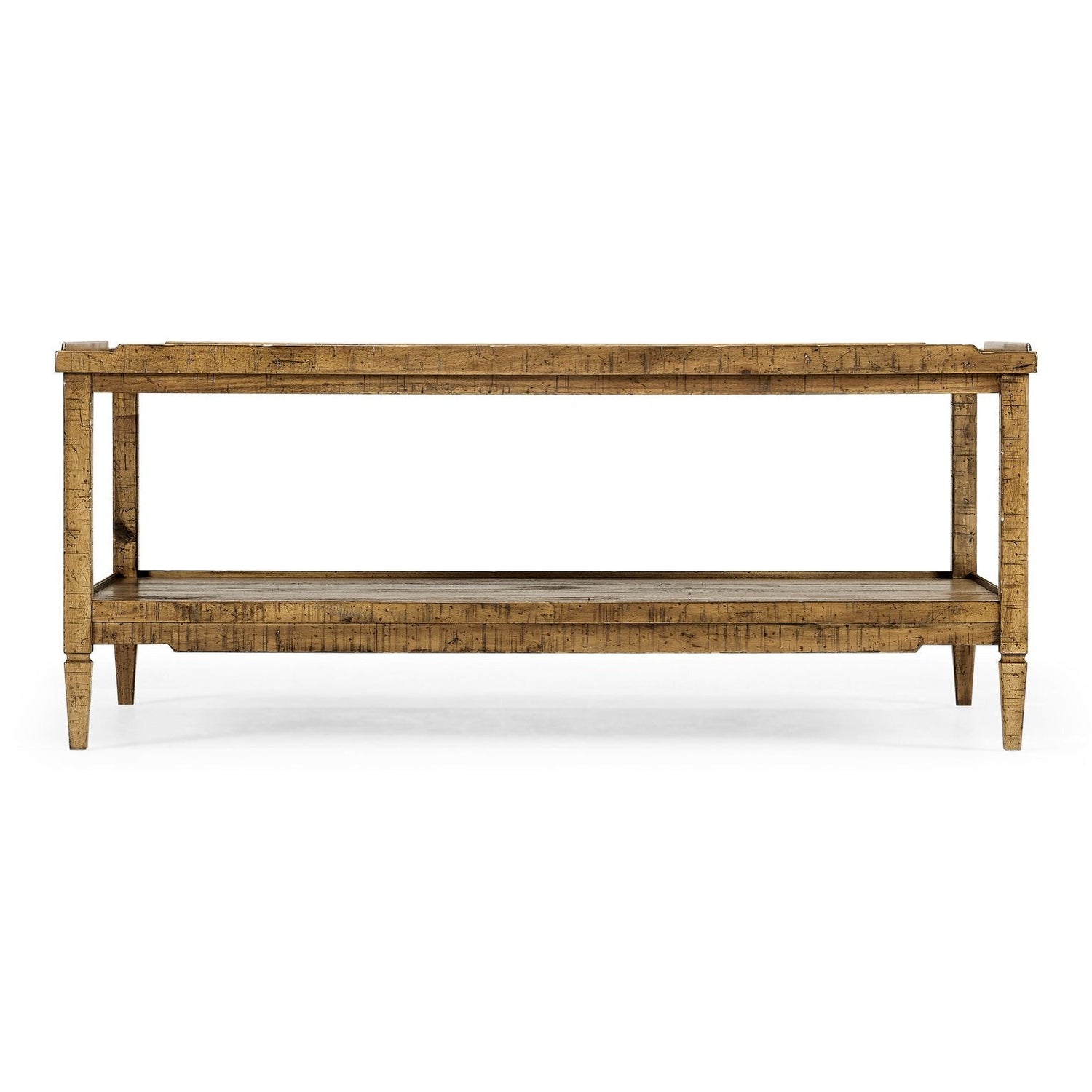 Casual Distressed Coffee Table-Jonathan Charles-JCHARLES-491021-CFW-Coffee TablesCountry Walnut-11-France and Son