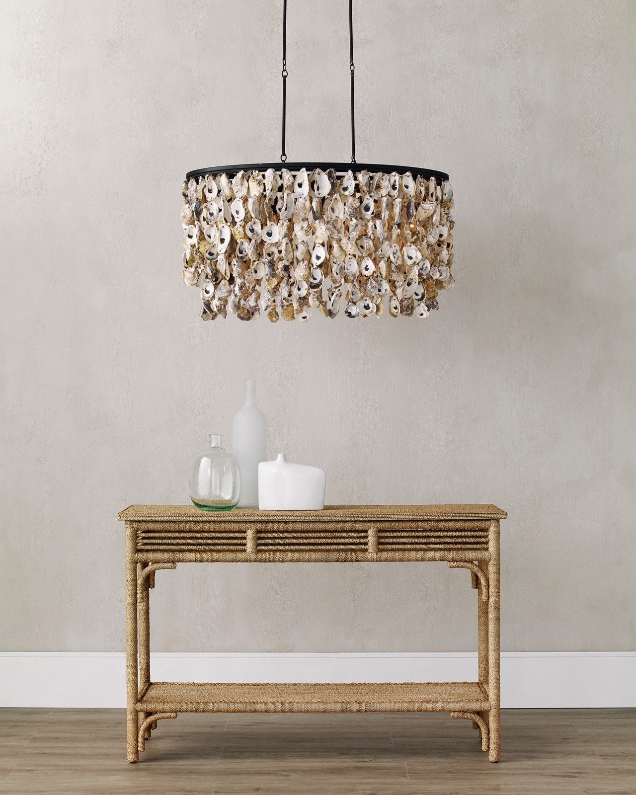 Stillwater Oyster Shell Oval Chandelier