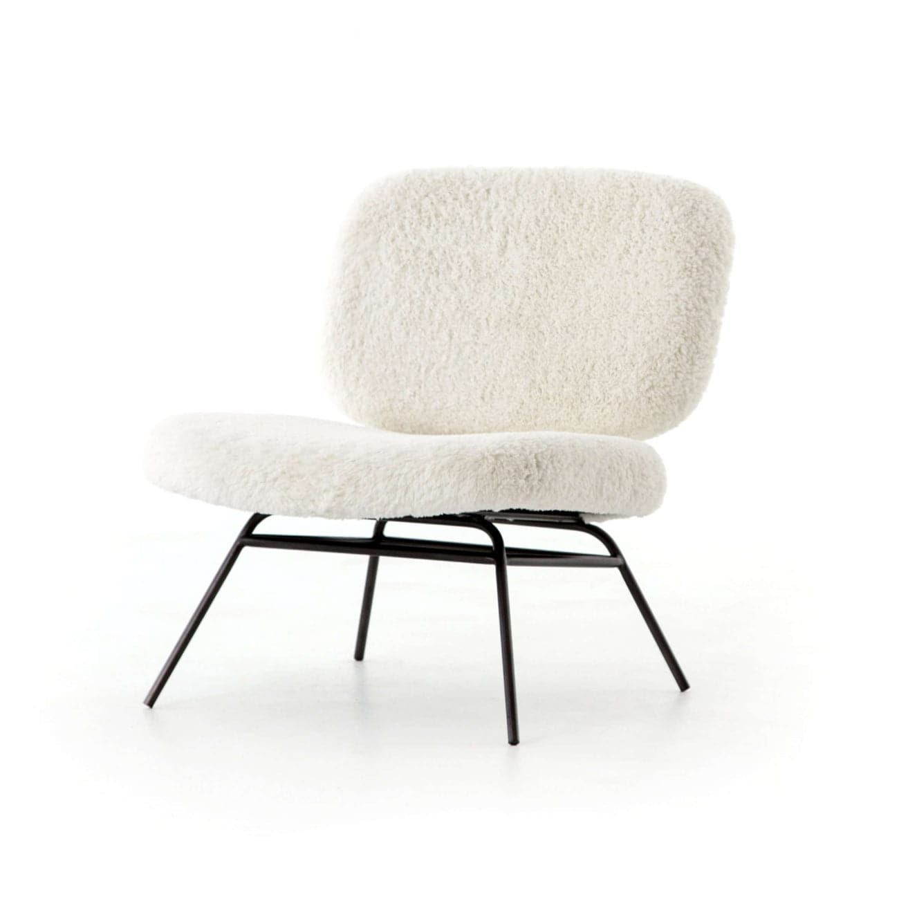 CIRD-249E1-013 - CALEB ACCENT CHAIR- IVORY ANGORA - Four Hands