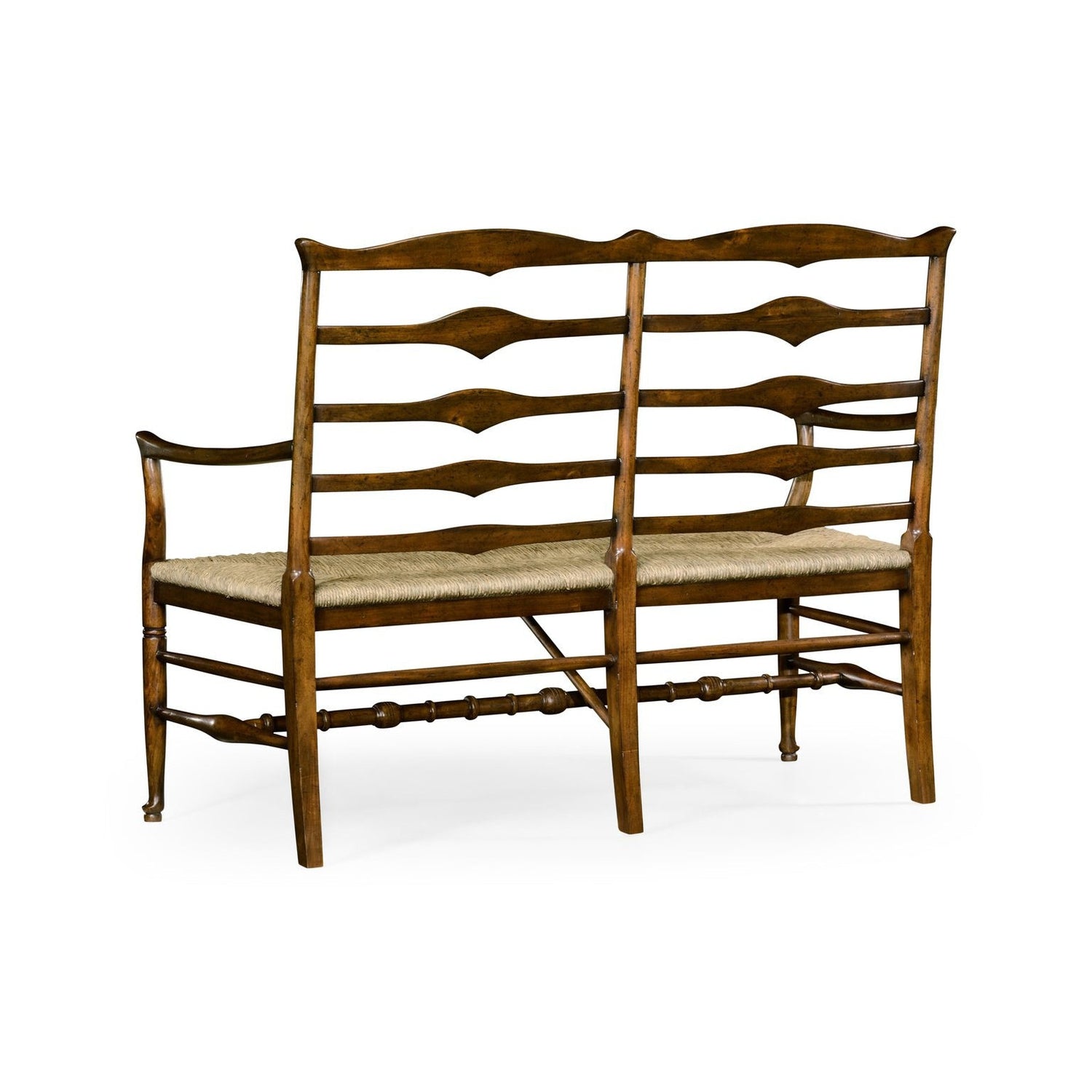 Casual Ladderback Bench-Jonathan Charles-JCHARLES-492803-DTM-BenchesMedium Driftwood-Rush-12-France and Son