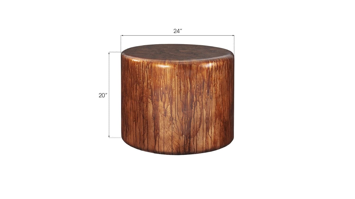 Button End Table Von Braun Finish-Phillips Collection-PHIL-CH77703-End Table-7-France and Son