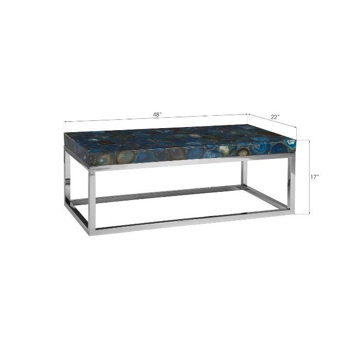 Agate Coffee Table - Stainless Steel Base-Phillips Collection-PHIL-CH87923-Coffee Tables-5-France and Son
