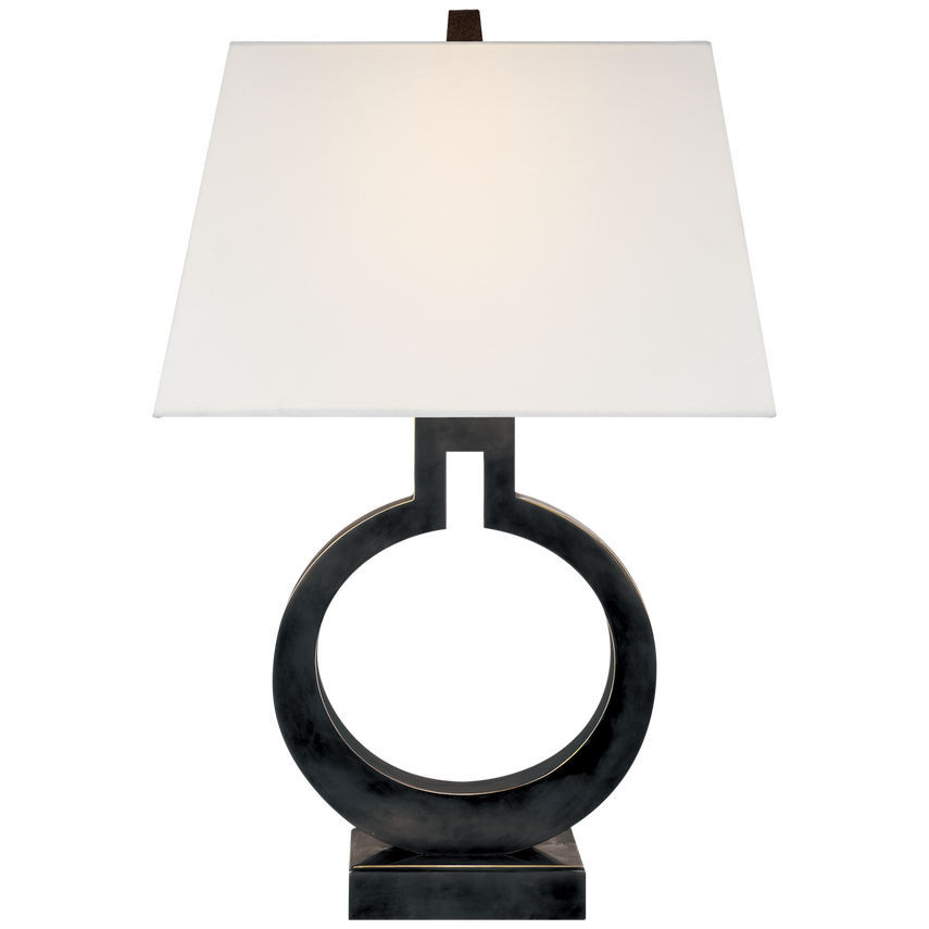 Raylynn Form Table Lamp-Visual Comfort-VISUAL-CHA 8969BZ-L-Table LampsSmall-Bronze with Linen Shade-23-France and Son