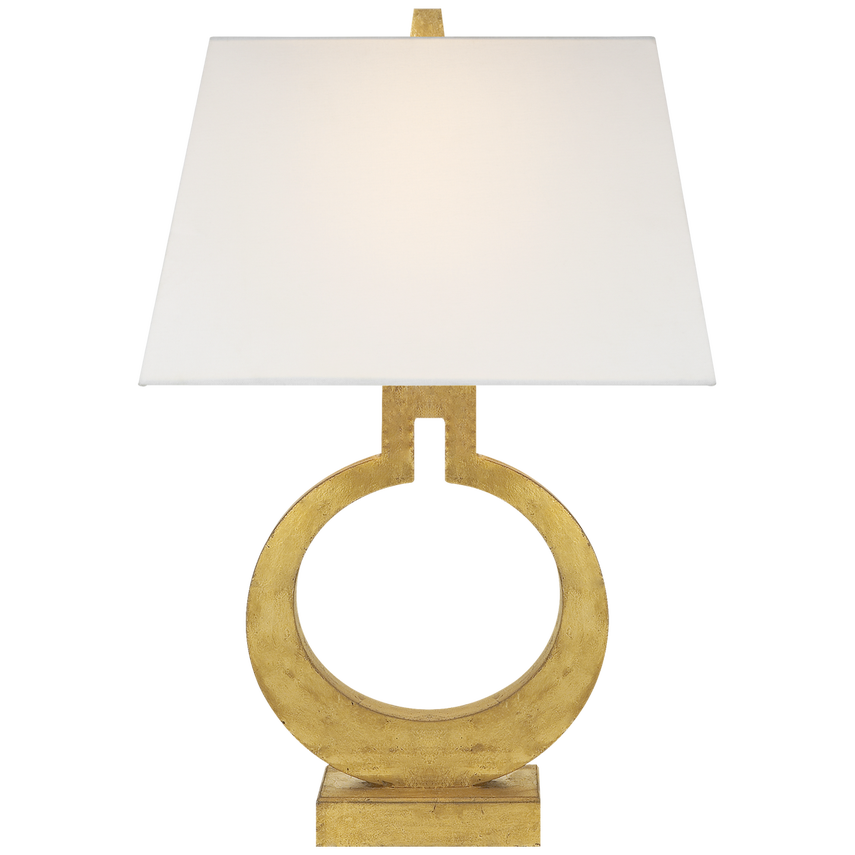 Raylynn Form Table Lamp-Visual Comfort-VISUAL-CHA 8969G-L-Table LampsSmall-Gild with Linen Shade-24-France and Son