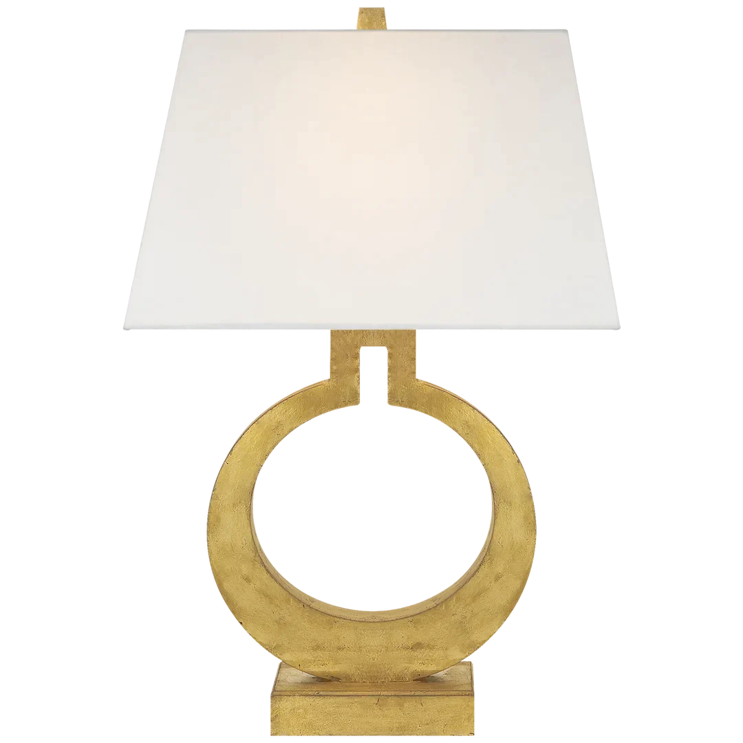 Raylynn Form Table Lamp-Visual Comfort-VISUAL-CHA 8970G-L-Table LampsLarge-Gilded with Linen Shade-19-France and Son