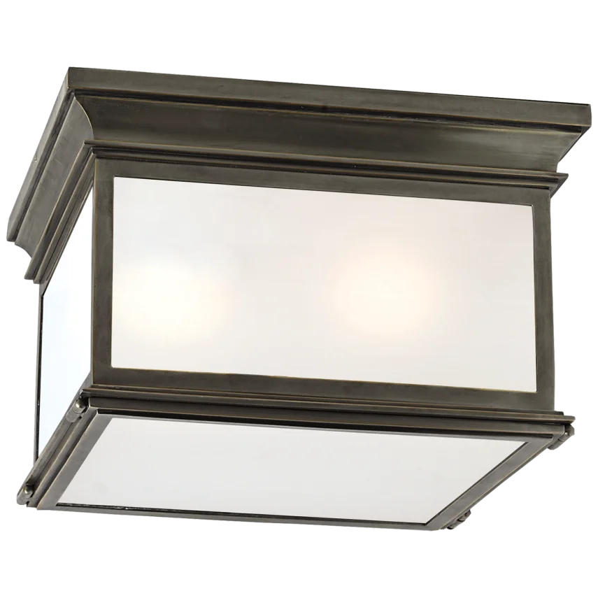 Clone Large Square Flush Mount-Visual Comfort-VISUAL-CHC 4129BZ-FG-Flush MountsBronze / 4129BZ-FG-Frosted Glass-6-France and Son