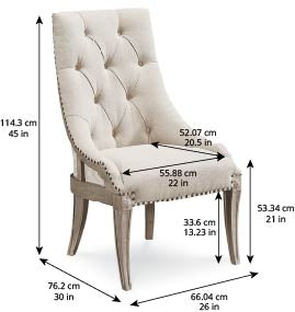 Arch Salvage Reeves Host Chair - Brown, Beige