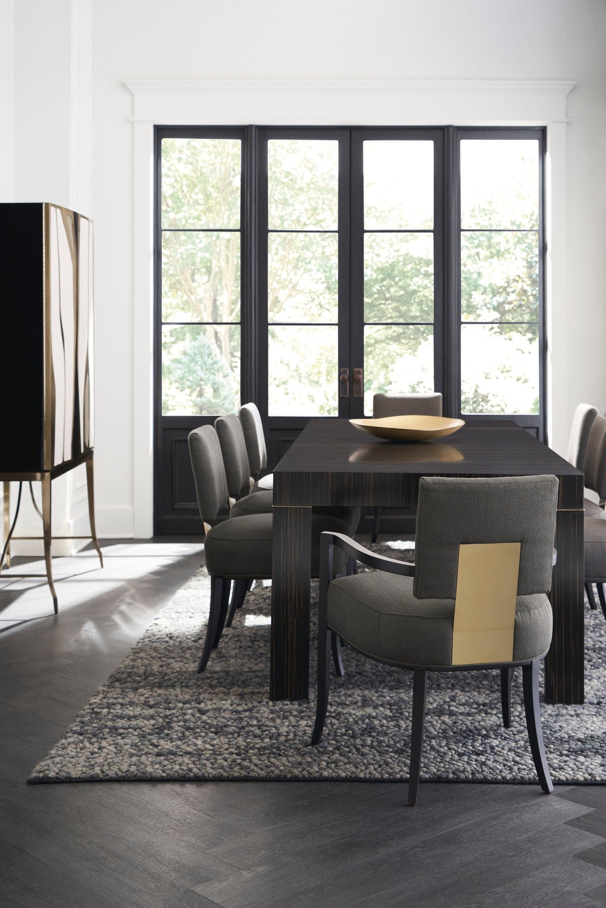 Edge Dining Table  - Black, Bronze