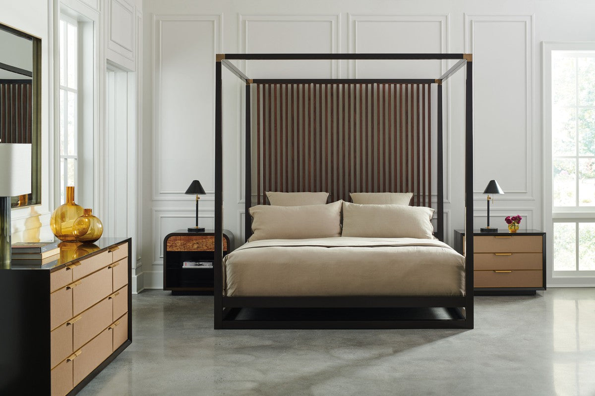 Pinstripe - Queen  - Brown, Gold