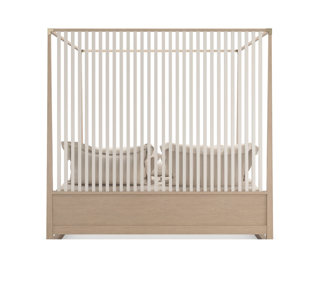 Pinstripe Light Bed - King  - Brown, Off White