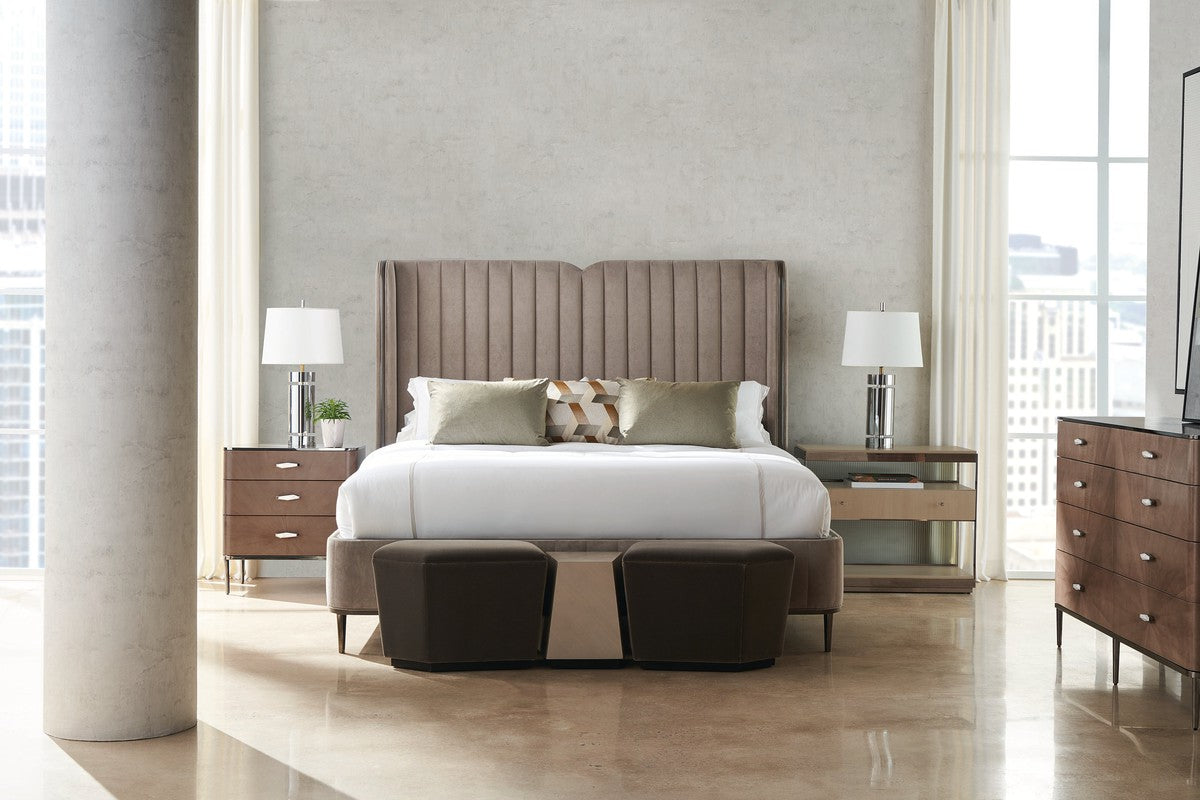 Continuum Queen Bed  - Brown, Bronze, Grey