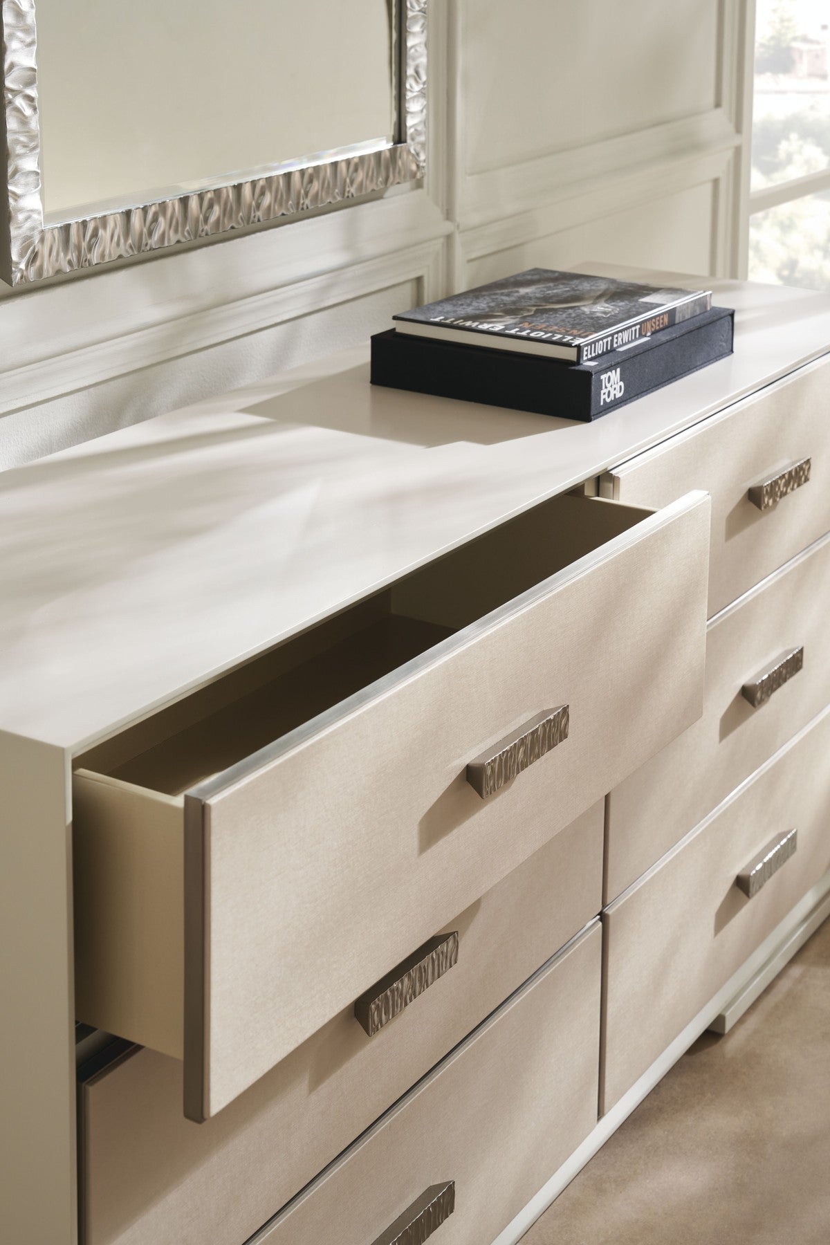 Silver Lining Dresser  - Off White, Silver