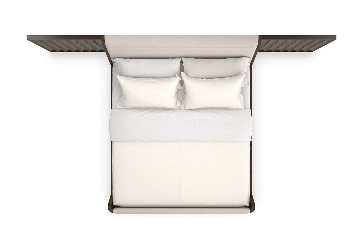 Slow Wave Qn/Kg Bed Wing Panels  - Grey, Brown, Beige