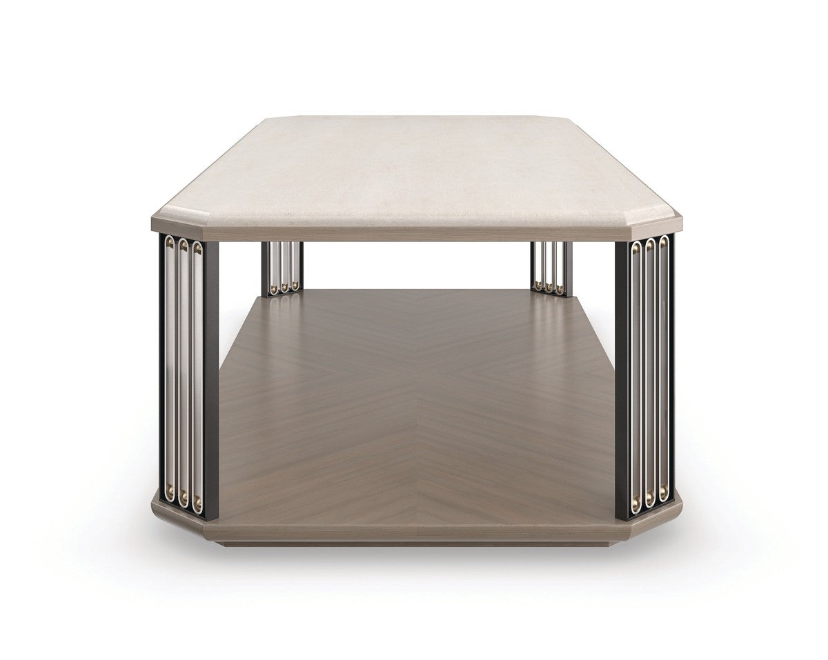 Alloy Cocktail Table  - Beige, Gold, Silver, Bronze