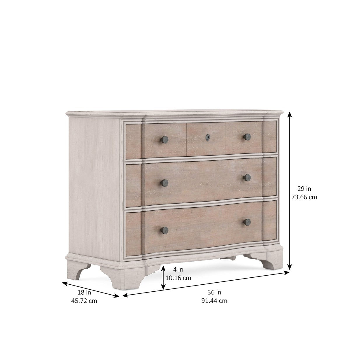 Alcove Bachelor's Chest - Brown, White