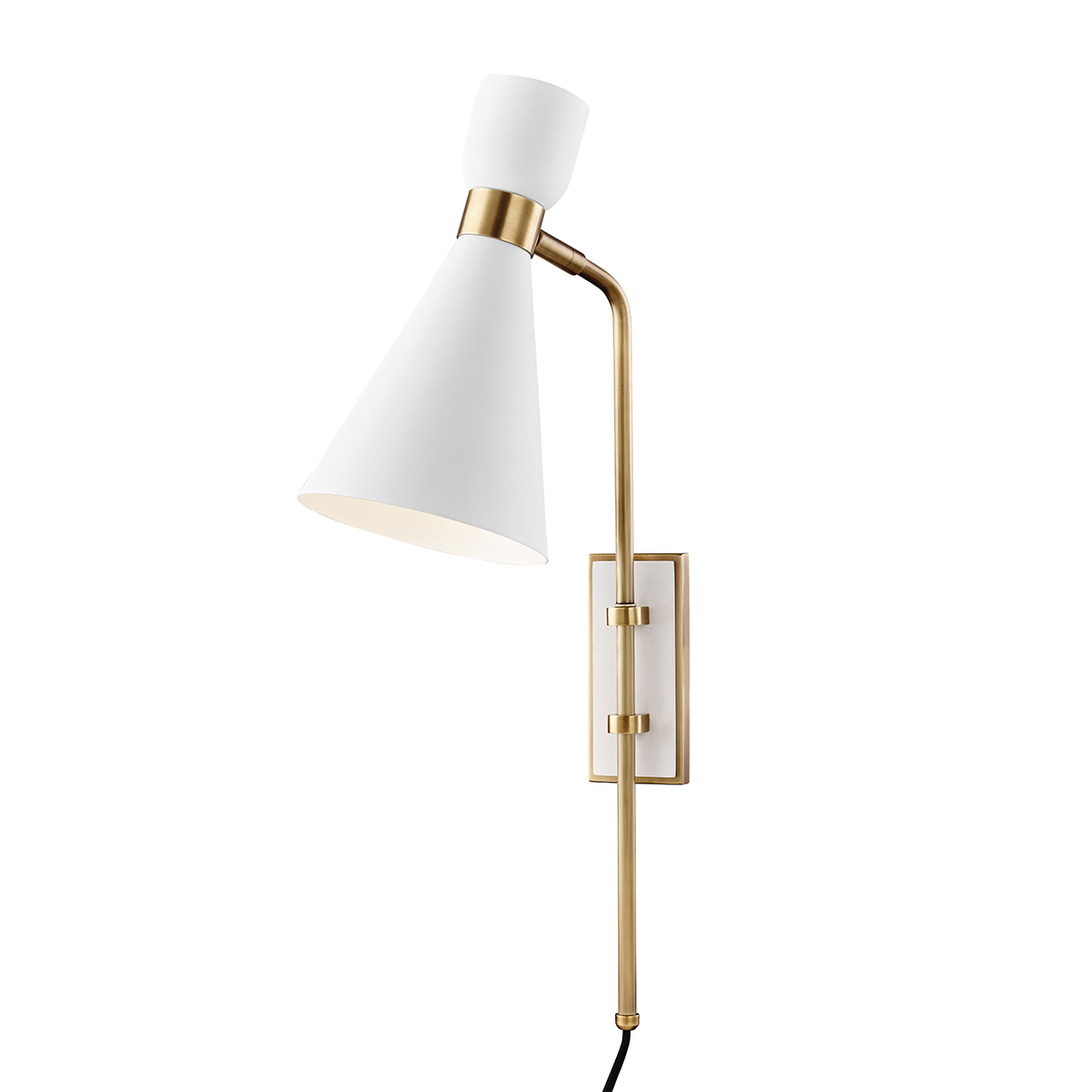 Willa 1 Light Wall Sconce-Mitzi-HVL-HL295101-AGB/WH-Outdoor Wall SconcesAged Brass / Soft White-1-France and Son
