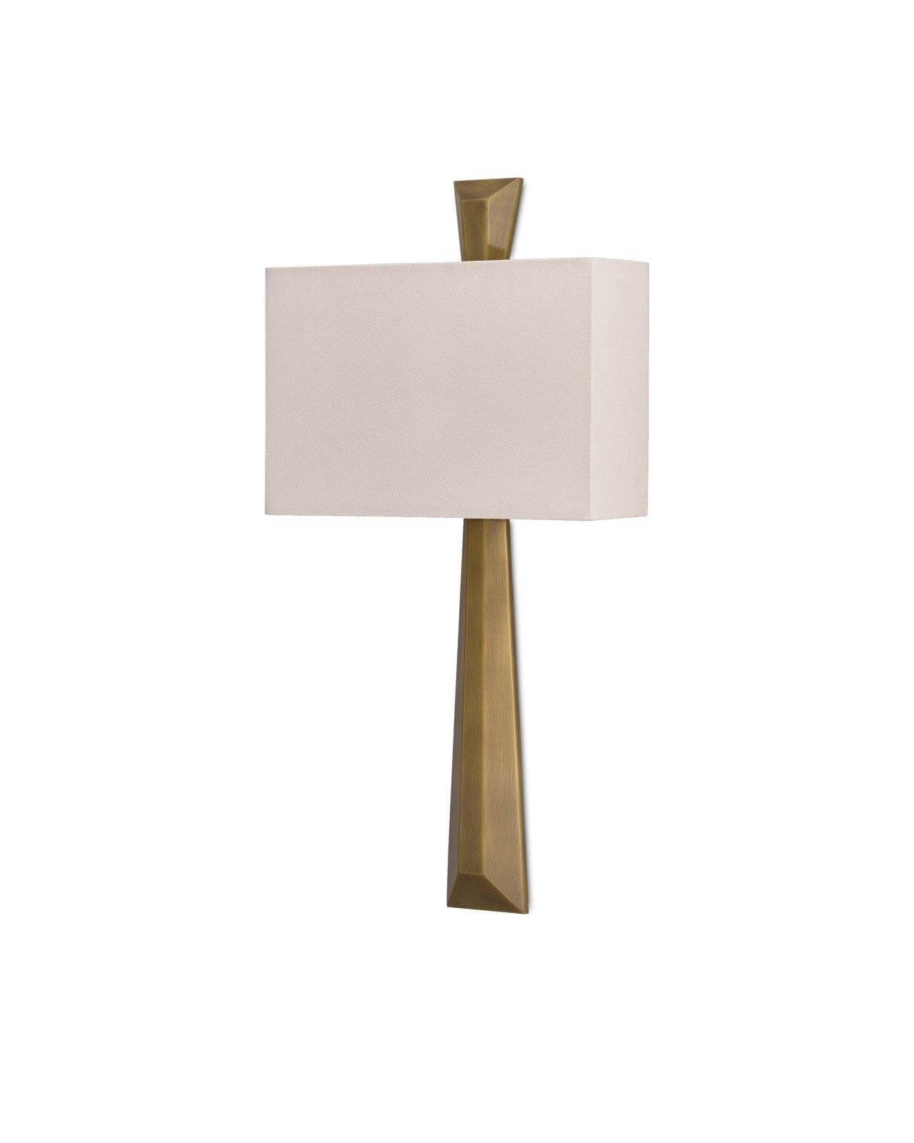 Arno Brass Wall Sconce, White Shade