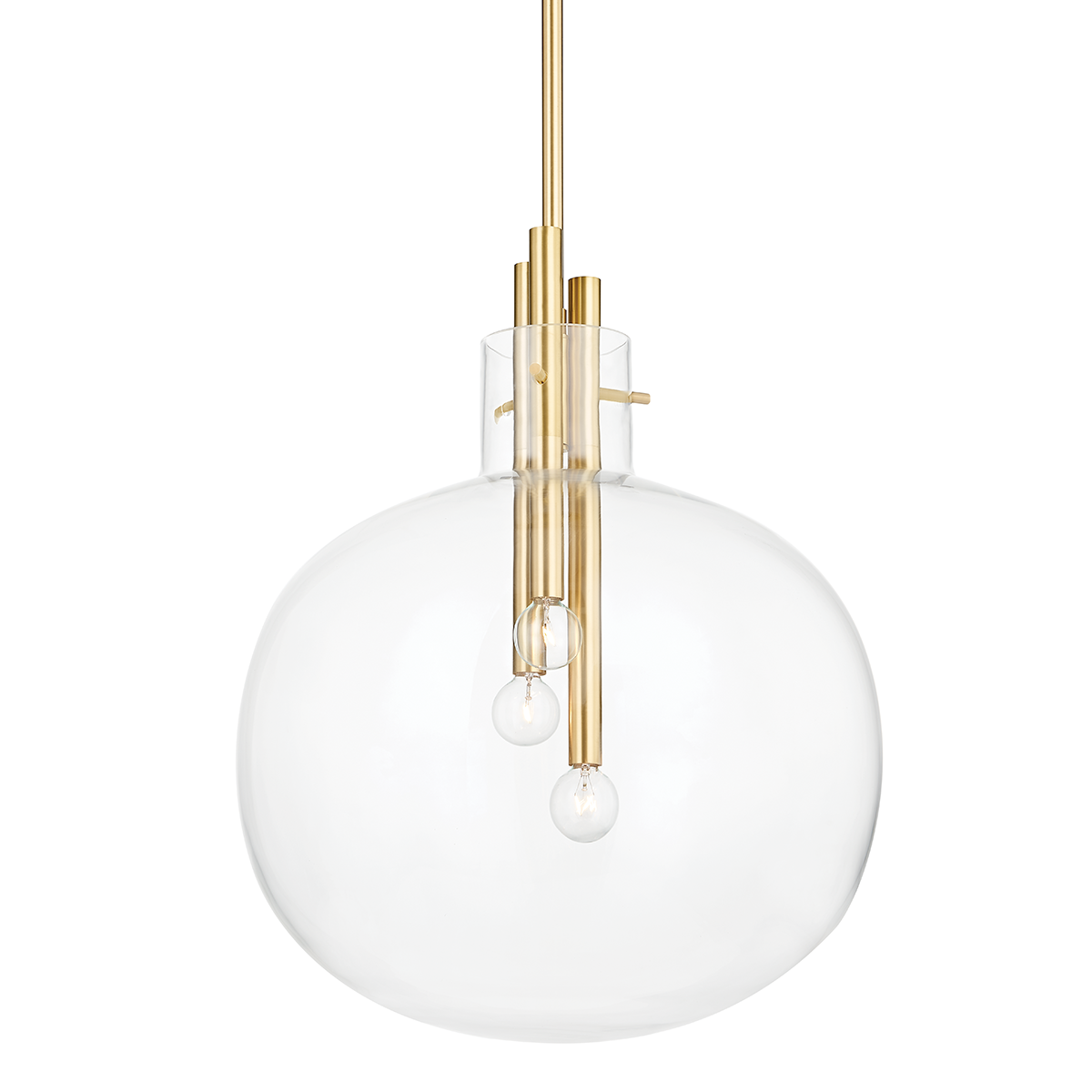 Hempstead 3 Light Pendant-Hudson Valley-HVL-3918-AGB-PendantsAged Brass-1-France and Son