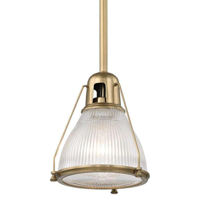 Haverhill 1 Light Pendant-Hudson Valley-HVL-7308-AGB-PendantsAged Brass-1-France and Son