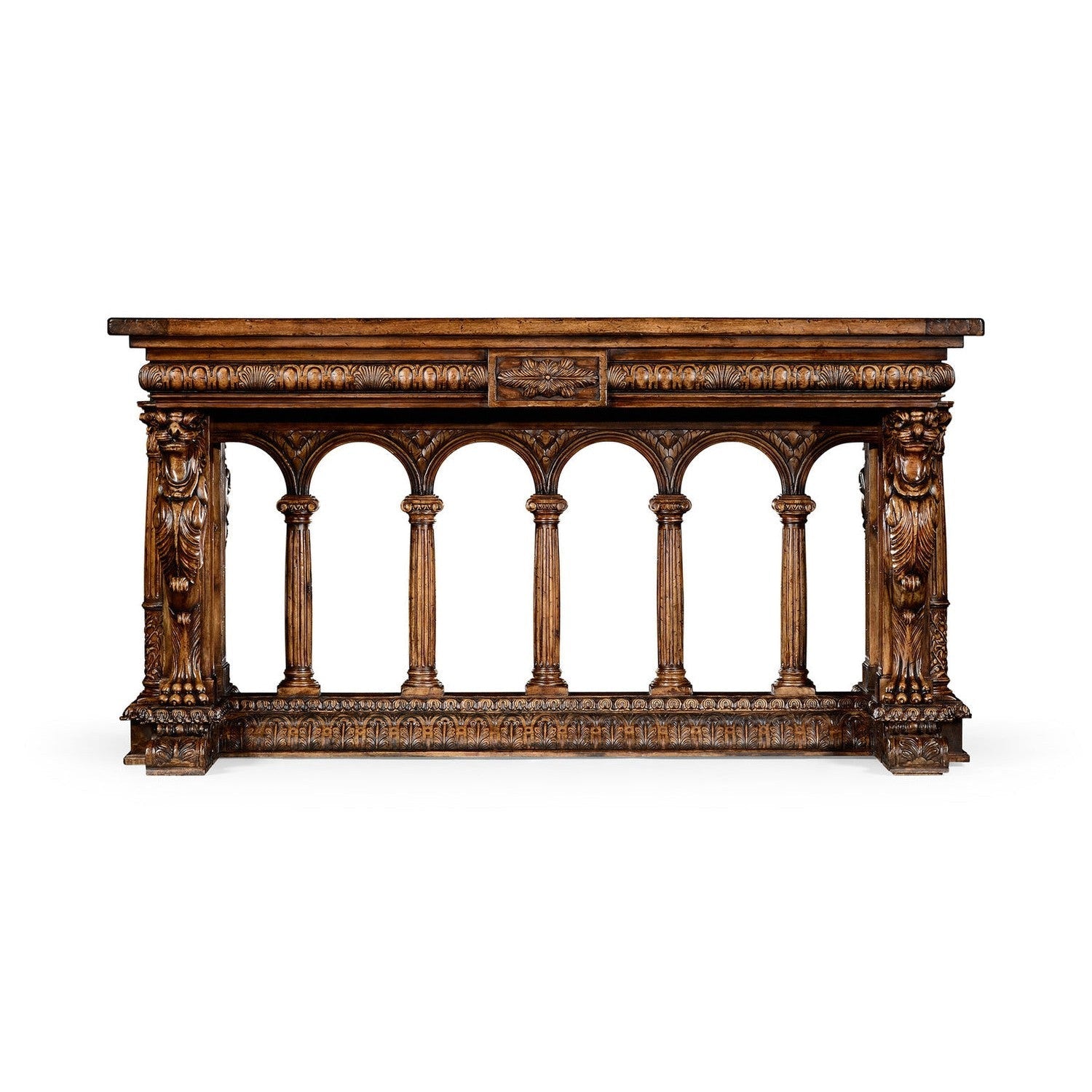 French renaissance style library table-Jonathan Charles-JCHARLES-494780-MWA-Console Tables-2-France and Son