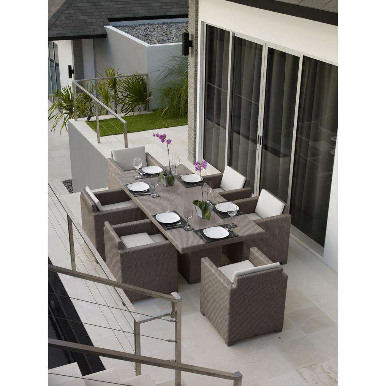 Pacific Dining Armchair by Skyline Design-Skyline Design-SKYLINE-2370-Set-Outdoor Dining Chairs-2-France and Son
