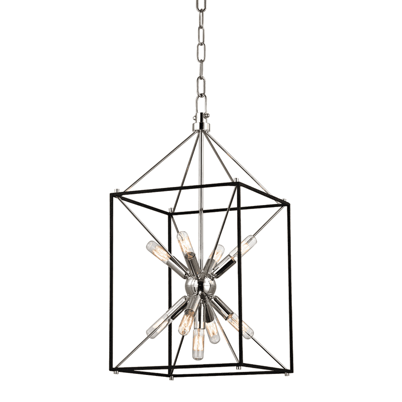 Glendale 9 Light Pendant-Hudson Valley-HVL-8912-PN-PendantsPolished Nickel-2-France and Son