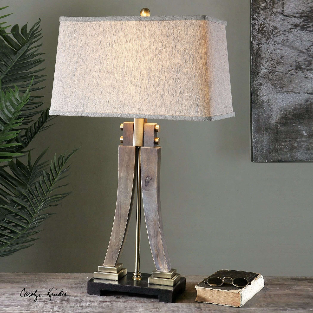 Yerevan Wood Leg Lamp-Uttermost-UTTM-27220-Table Lamps-2-France and Son