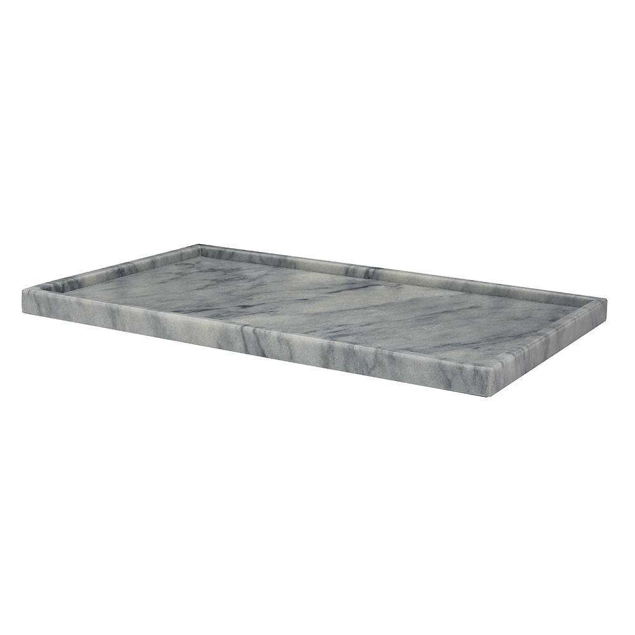 Cloud Gray 12" x 20" Marble Rectangular Place Tray