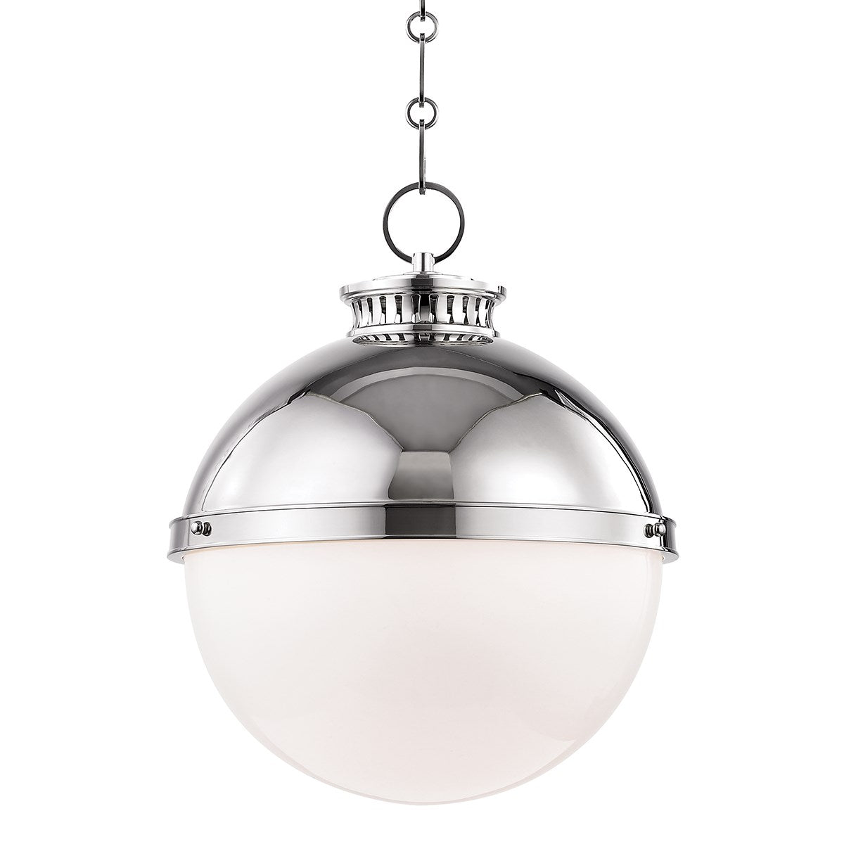 Latham Pendant Large-Hudson Valley-HVL-4025-PN-PendantsPolished Nickel-2-France and Son