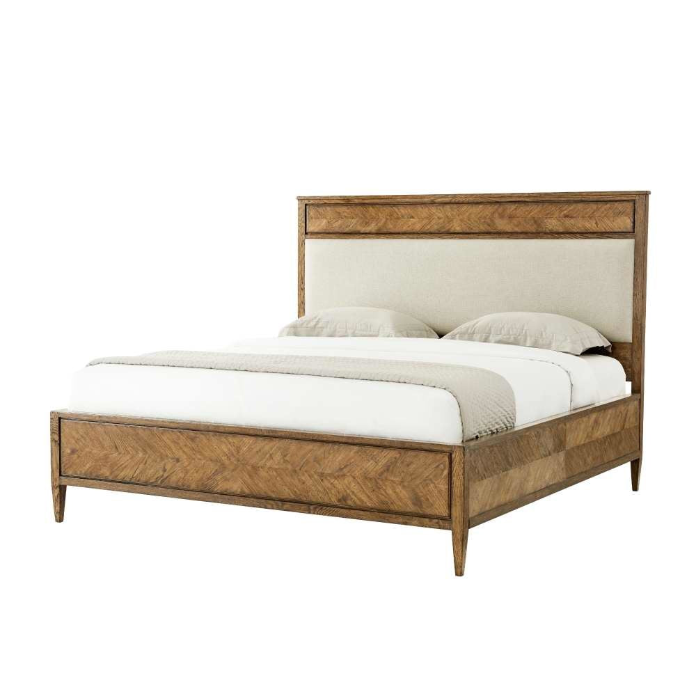 Nova California King Bed II-Theodore Alexander-THEO-TAS84024.1BUS-BedsLight Brown-1-France and Son