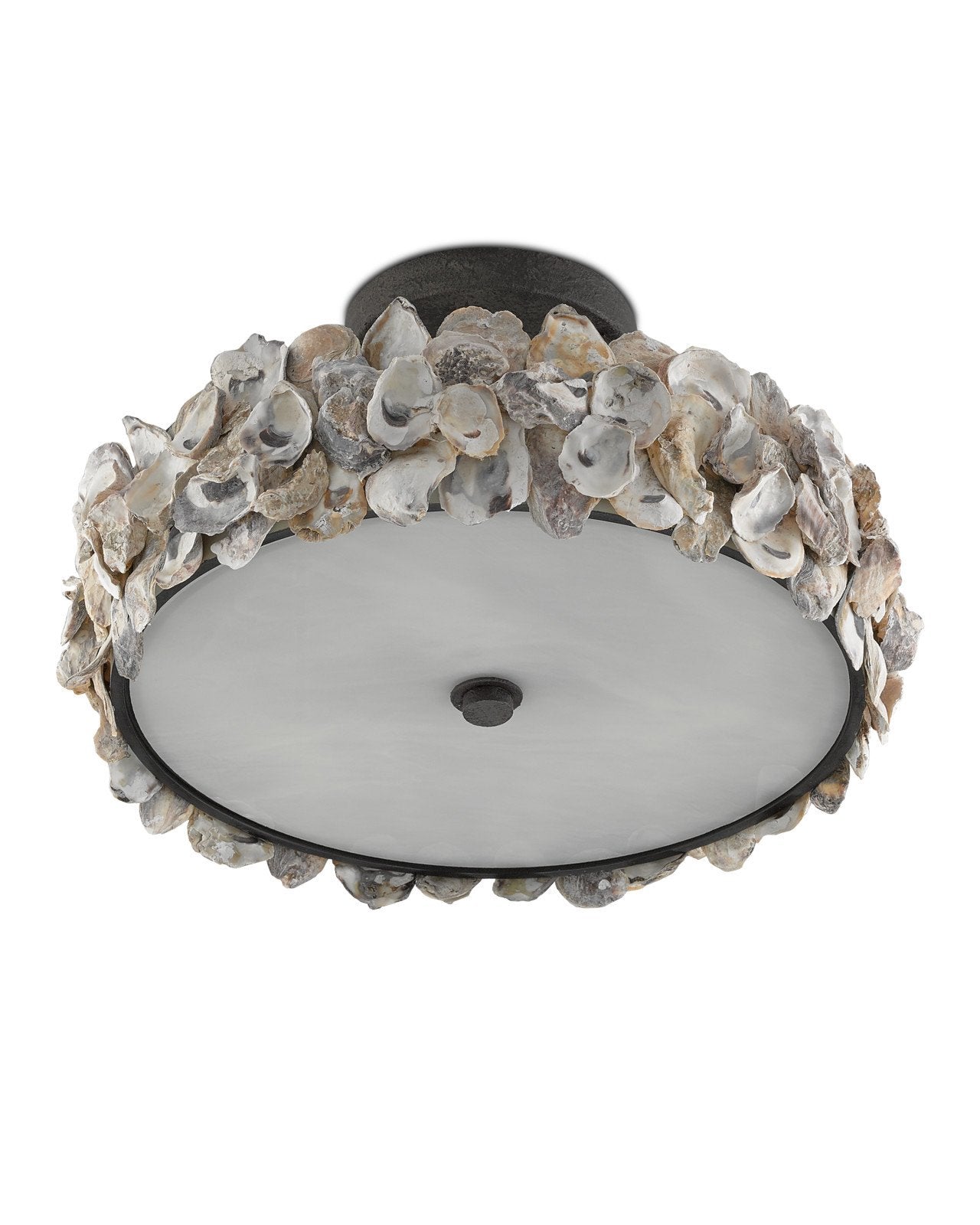 Oyster Shell Semi-Flush Mount