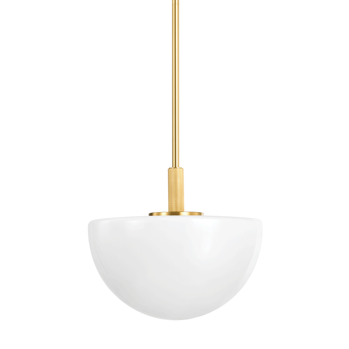 Lethbridge 1 Light Pendant-Hudson Valley-HVL-5915-AGB-PendantsAged Brass-1-France and Son