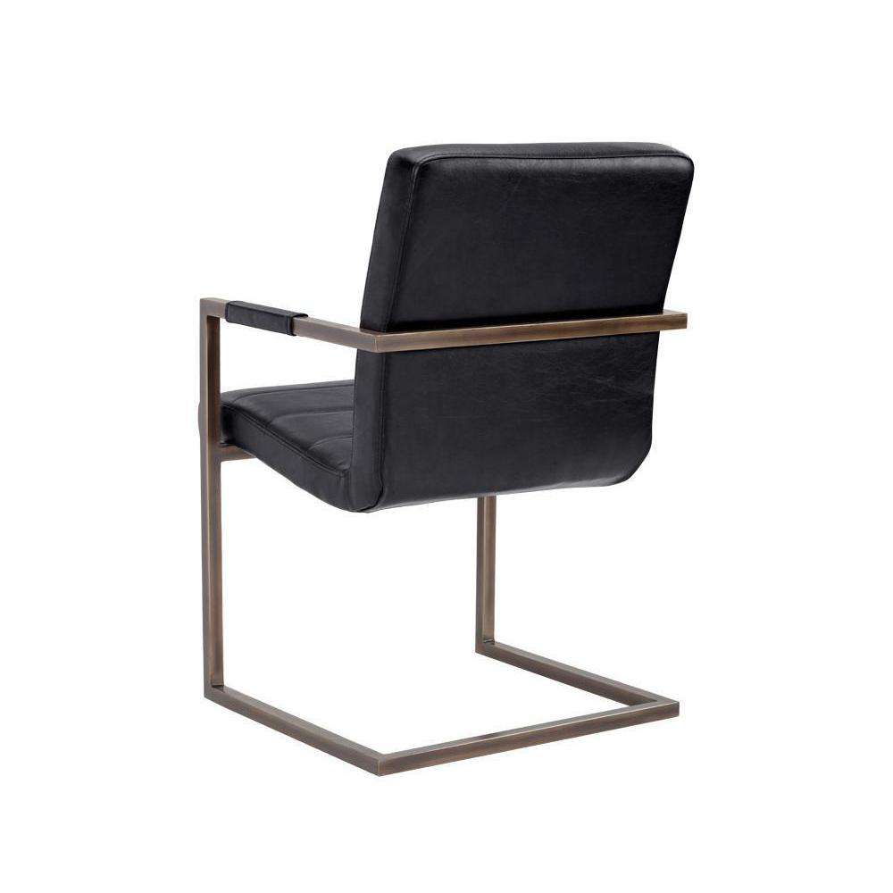 Jafar Armchair-Sunpan-SUNPAN-100889-Dining ChairsVintage Black-6-France and Son