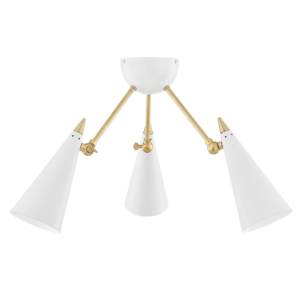 Moxie 3 Light Semi Flush-Mitzi-HVL-H441603-AGB/WH-Flush MountsAged Brass / White-2-France and Son