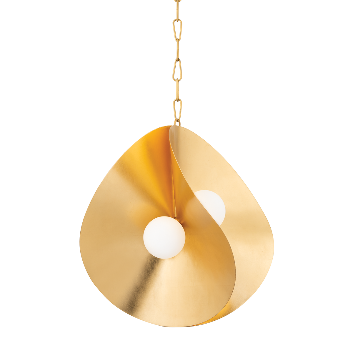 Peony 4 Light Medium Pendant-Corbett Lighting-CORBETT-330-24-GL-PendantsGold Leaf-1-France and Son