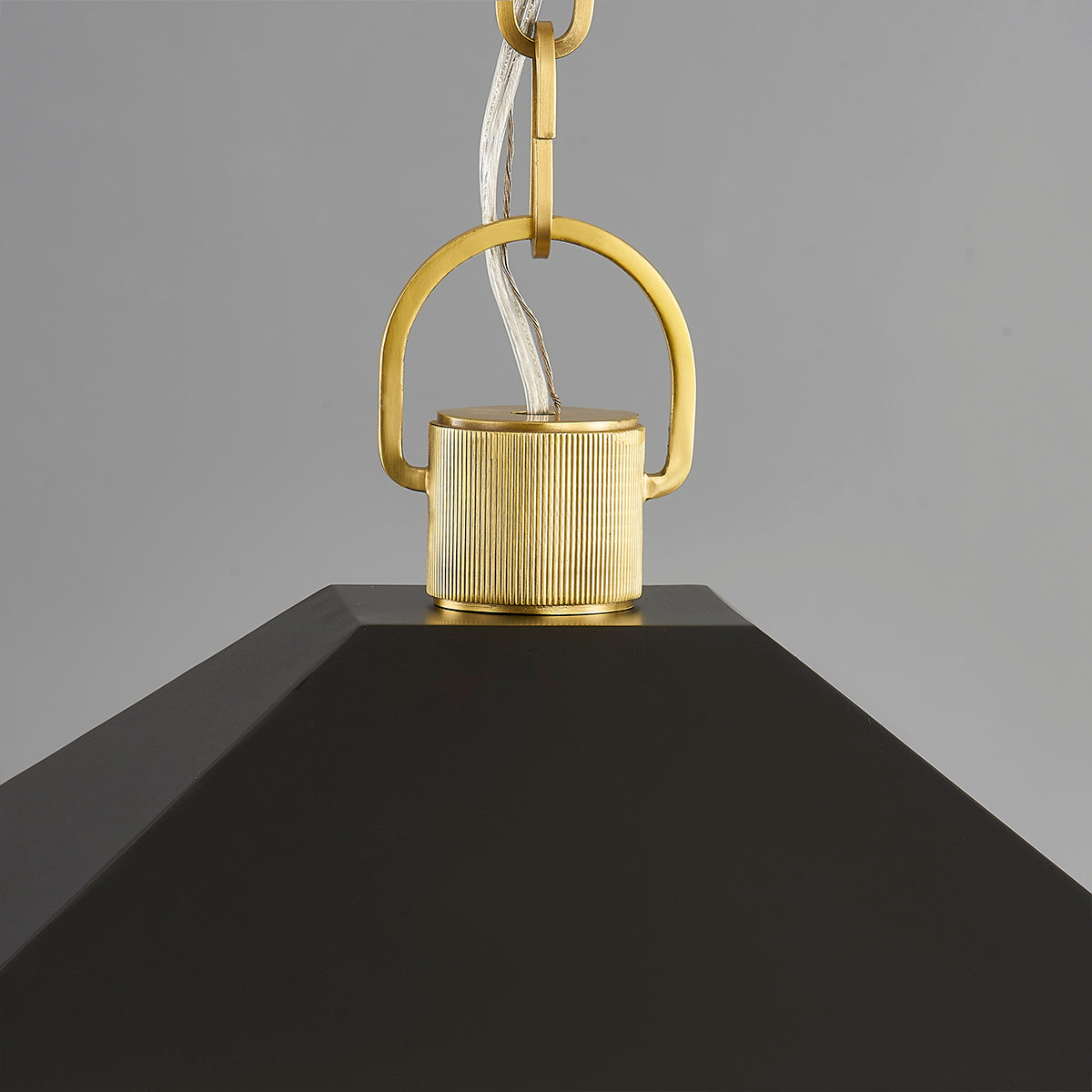 Natick 4 Light Lantern-Hudson Valley-HVL-5119-AGB/SBK-Outdoor Post LanternsAged Brass / Soft Black-3-France and Son