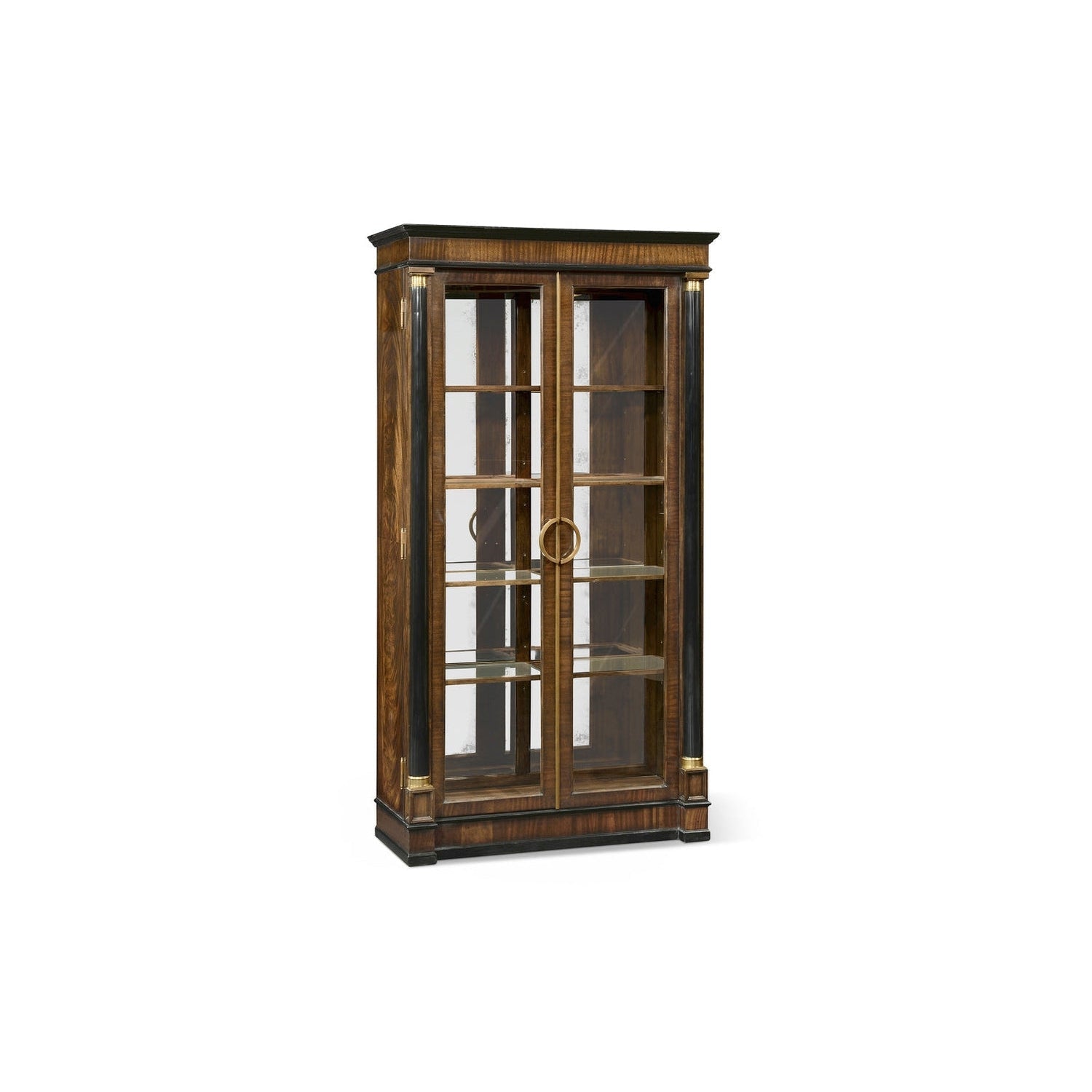 Regency Antique Mahogany Display Cabinet-Jonathan Charles-JCHARLES-495063-BMA-Bookcases & Cabinets-1-France and Son