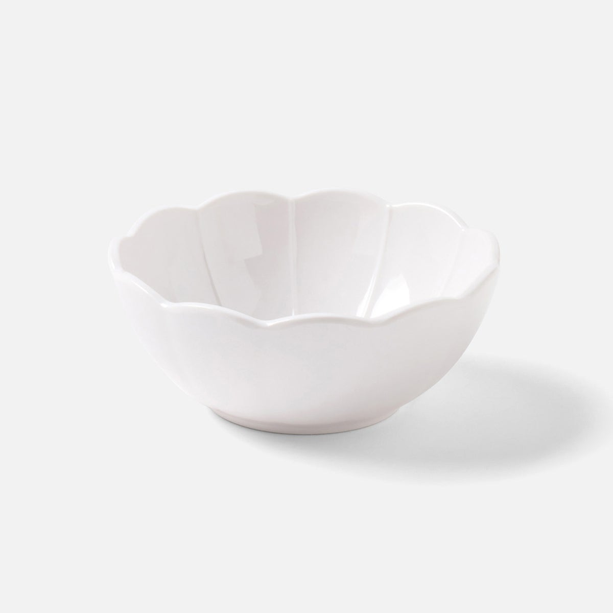 Iris, White, Scallop, Cereal/Ice Cream Bowl, Melamine, Pack/4