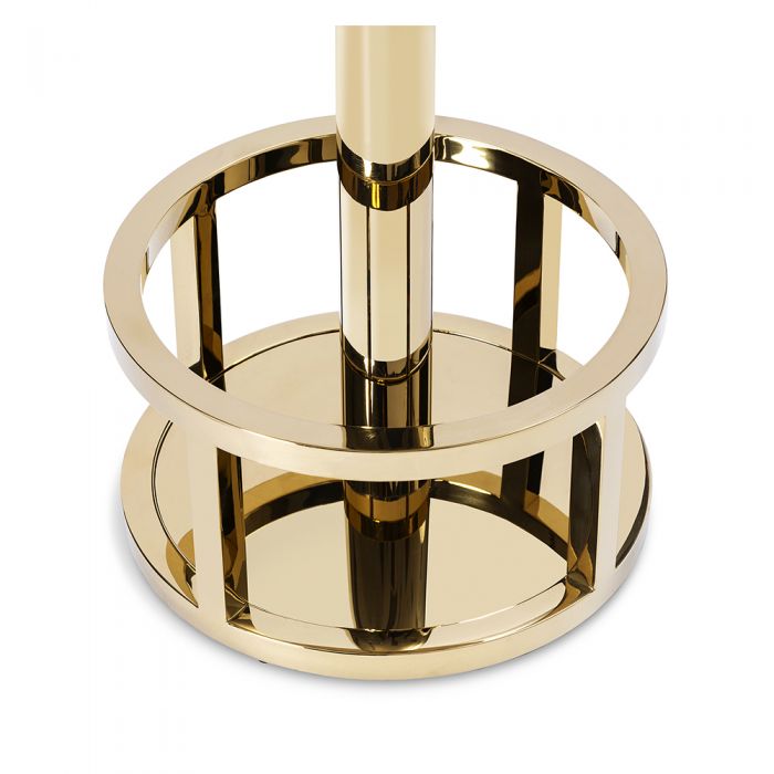 Drake Counter Stool (Swivel)-Interlude-INTER-149191-Bar StoolsCREAM LATTE/ POLISHED BRASS-2-France and Son